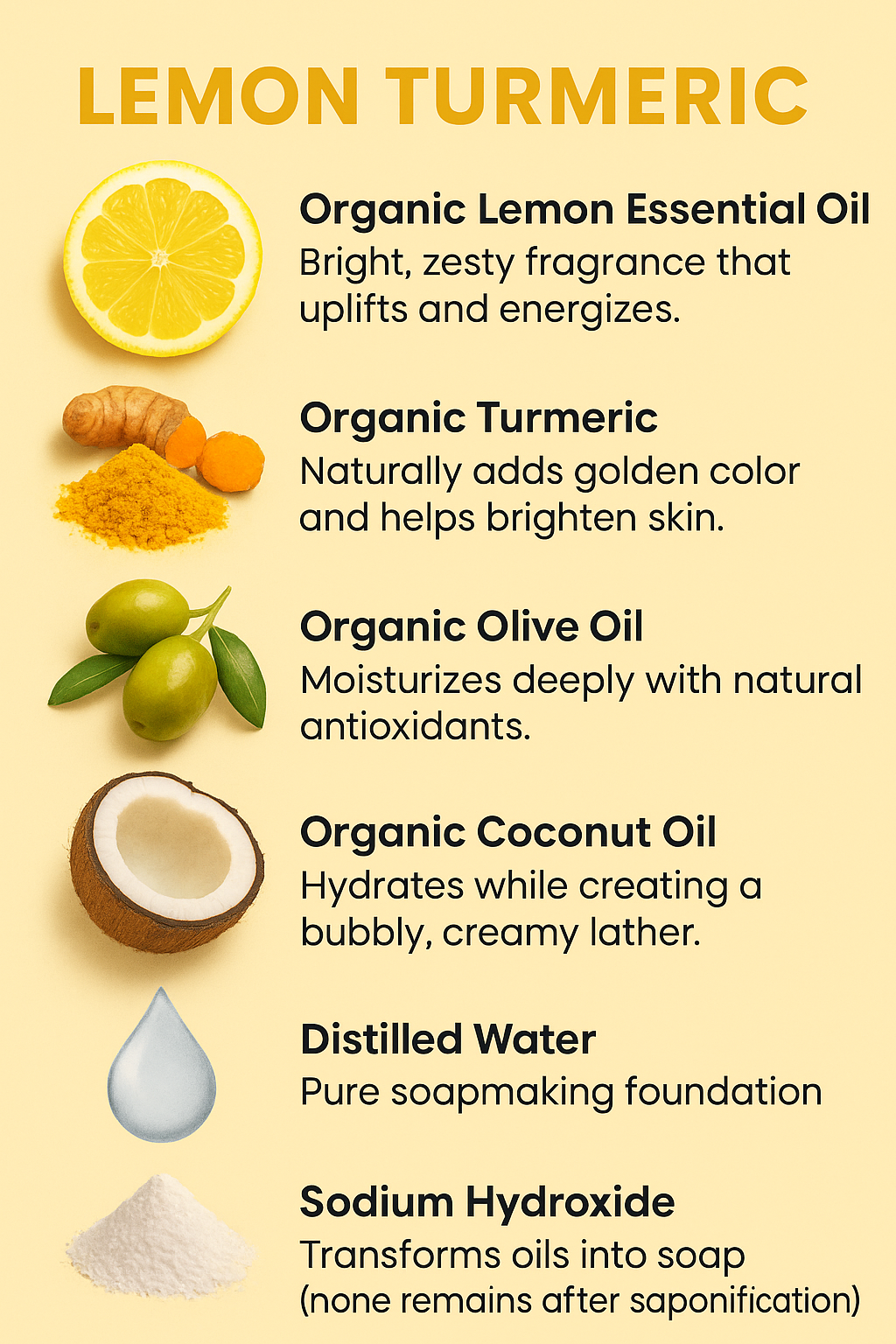 Lemon Turmeric Organic Bar Soap Pack